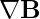 \nabla \mathbf{B}